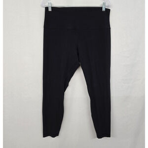 Lululemon Align High Rise Pant 25" Women's 14 Black Nulu Fabric Stretch Yoga